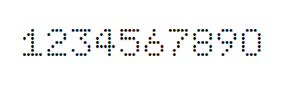 5×7数字点阵字体 ddN57AA683