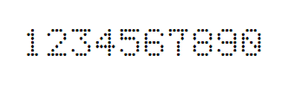 5×7数字点阵字体 ddN57AA705