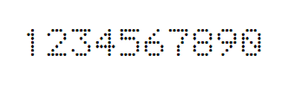 5×7数字点阵字体 ddN57AA729