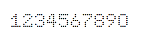 5×7数字点阵字体 ddN57AA74