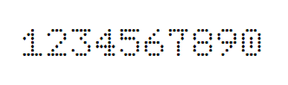 5×7数字点阵字体 ddN57AA77