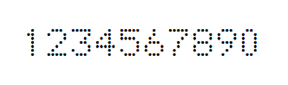 5×7数字点阵字体 ddN57AA773