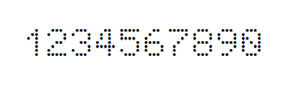 5×7数字点阵字体 ddN57AA807