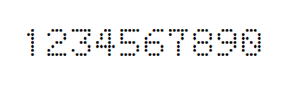 5×7数字点阵字体 ddN57AA830