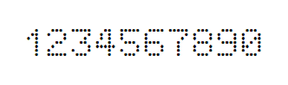 5×7数字点阵字体 ddN57AA848