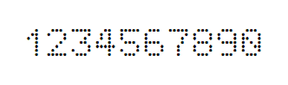 5×7数字点阵字体 ddN57AA860