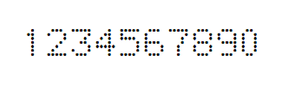 5×7数字点阵字体 ddN57AA862
