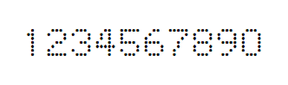 5×7数字点阵字体 ddN57AA974