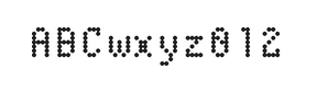 4×7英文点阵字体 ddL47AA0361