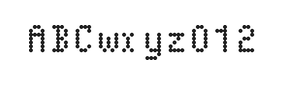 4×7英文点阵字体 ddL47AA0967