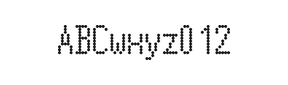 5×10英文点阵字体 ddL510AA0494