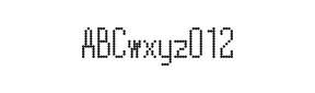 5×12英文点阵字体 ddL512AA0147