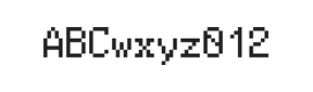 5×8英文点阵字体 ddL58AB1739