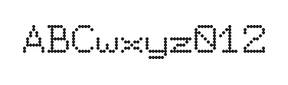 7×9英文点阵字体 ddL79AA0320