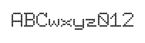 7×9英文点阵字体 ddL79AA0667