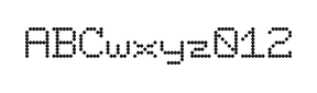 7×9英文点阵字体 ddL79AA1638