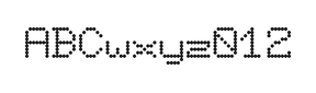 7×9英文点阵字体 ddL79AA1748