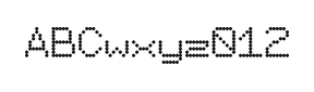 7×9英文点阵字体 ddL79AA1891