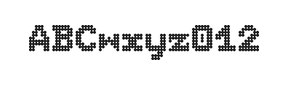 7×9英文点阵字体 ddL79BA0012