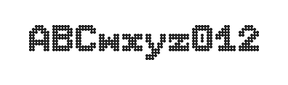 7×9英文点阵字体 ddL79BA0029