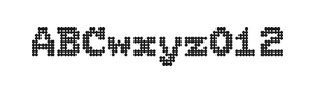 7×9英文点阵字体 ddL79BA0254