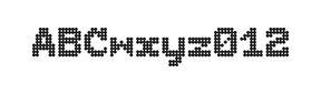 7×9英文点阵字体 ddL79BA0318