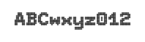 7×9英文点阵字体 ddL79BA0351