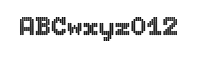 7×9英文点阵字体 ddL79BA0355