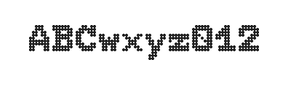 7×9英文点阵字体 ddL79BA0475
