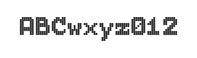 7×9英文点阵字体 ddL79BA0549