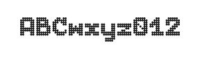 7×9英文点阵字体 ddL79BA0556