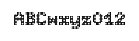 7×9英文点阵字体 ddL79BA0610