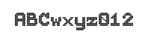 7×9英文点阵字体 ddL79BA0639