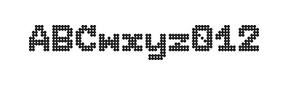 7×9英文点阵字体 ddL79BA0663