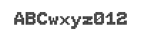 7×9英文点阵字体 ddL79BA0667