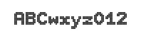 7×9英文点阵字体 ddL79BA1079