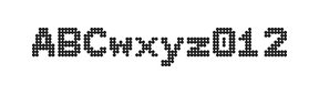 7×9英文点阵字体 ddL79BA1257