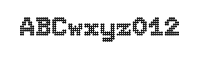 7×9英文点阵字体 ddL79BA1261