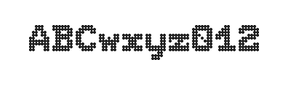 7×9英文点阵字体 ddL79BA1430