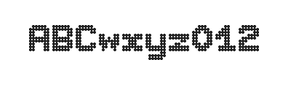 7×9英文点阵字体 ddL79BA1472