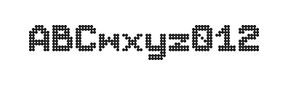 7×9英文点阵字体 ddL79BA1682