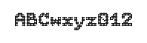 7×9英文点阵字体 ddL79BA1744