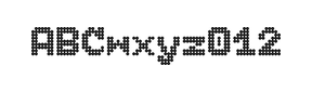 7×9英文点阵字体 ddL79BA1786