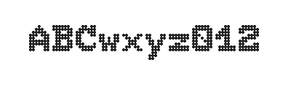 7×9英文点阵字体 ddL79BA1946