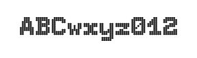 7×9英文点阵字体 ddL79BA1992