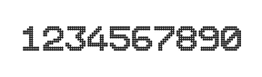 10×12数字点阵字体 ddN1012AA0003