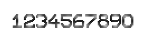 10×12数字点阵字体 ddN1012AA0004