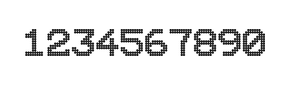 10×12数字点阵字体 ddN1012AA0006