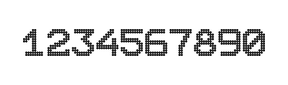 10×12数字点阵字体 ddN1012AA0007