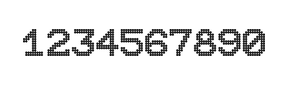 10×12数字点阵字体 ddN1012AA0016
